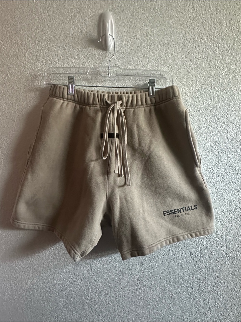Fear of God Essentials Men's Beige Drawstring Athletic Shorts